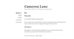 Desktop Screenshot of cameronlane.org